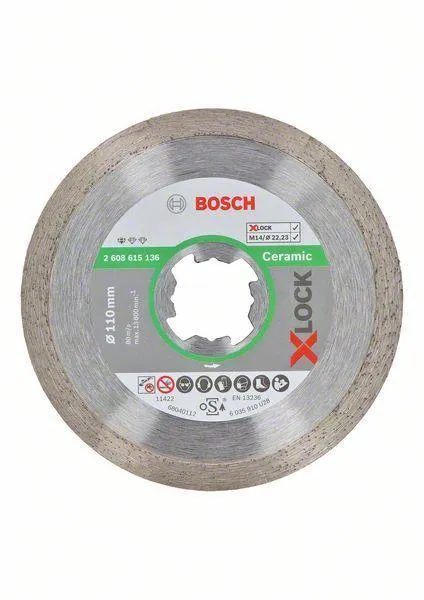 Круг алмазный BOSCH STANDARD FOR CERAMIC (2608615136 Ф110хX-LOCKмм по керамике