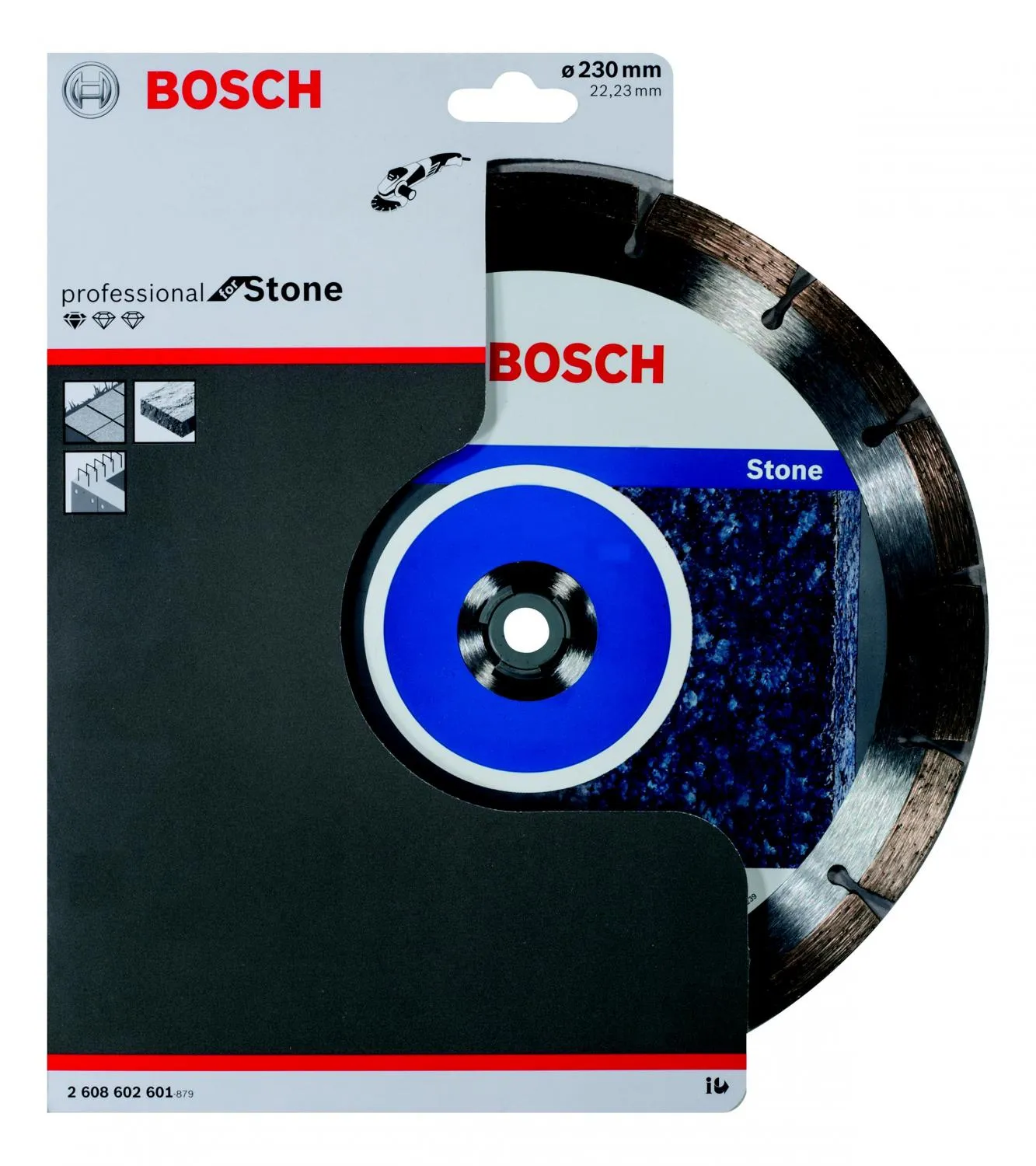 Круг алмазный BOSCH STANDARD FOR STONE 230X22 (2608602601) Ф230х22мм по граниту